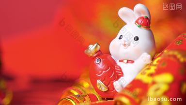 兔年新年喜庆红火小兔子视频